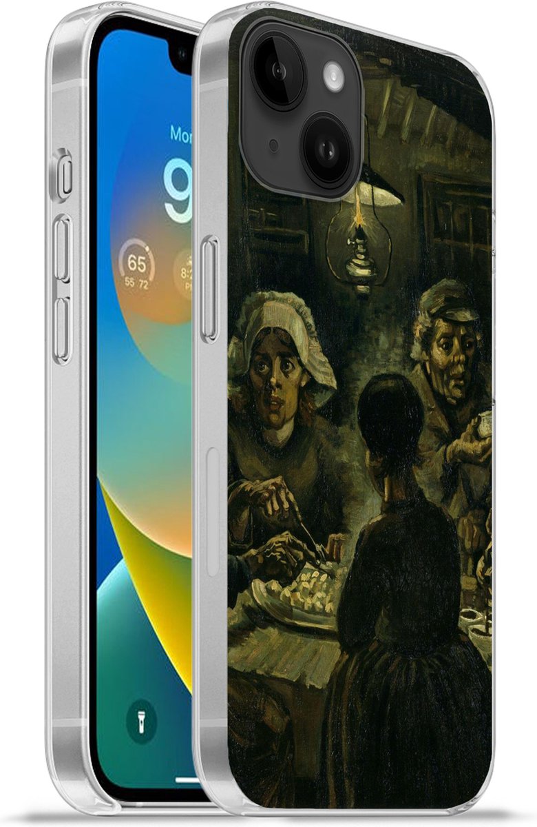 Telefoonhoesje Geschikt voor Apple Iphone 14 Plus hoesje - De Aardappeleters - Vincent van Gogh - Siliconen Telefoonhoesje Telefoonhoesje