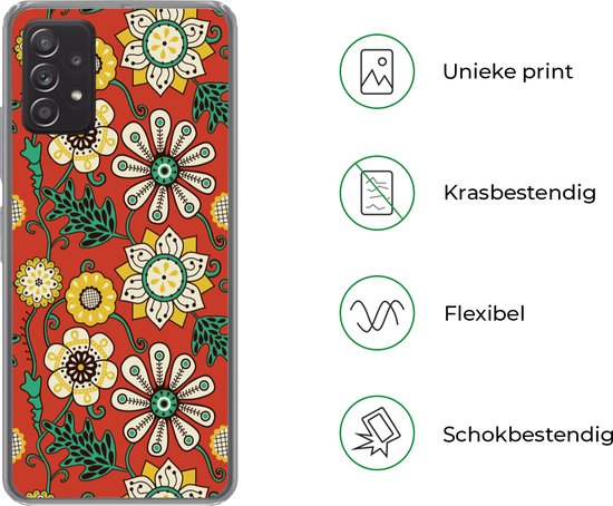 Coque Samsung Galaxy A33 5G - Design - Fleurs - Hippie - Rétro - Coque de téléphone en Siliconen