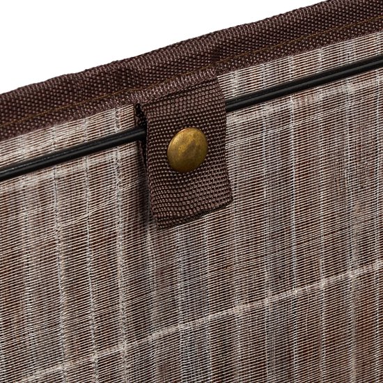 Relaxdays 2x panier de rangement bambou - panier d'armoire décoratif petit - marron - madje pour salle de bain