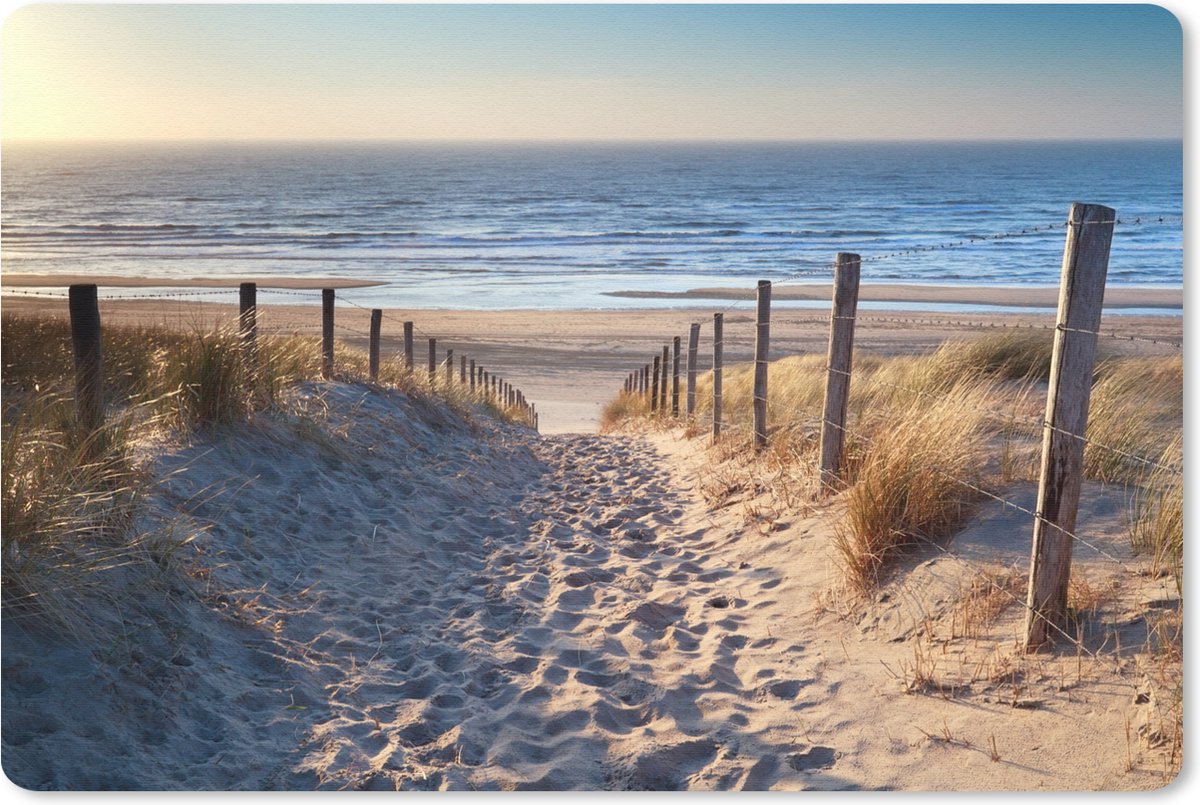 Muismat 27x18 cm - Mousepad Zand - Strand - Duin - Zee - Zomer - Muismatten
