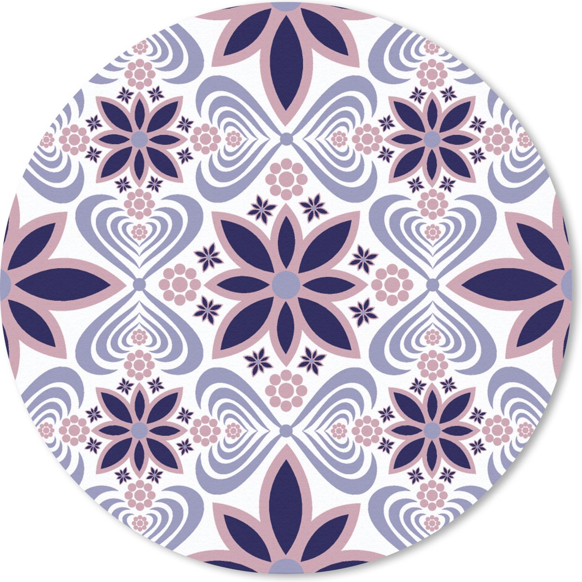 Muismat rond 40x40 cm - Mousepad Bloemen - Luxe - Design - Ronde muismatten