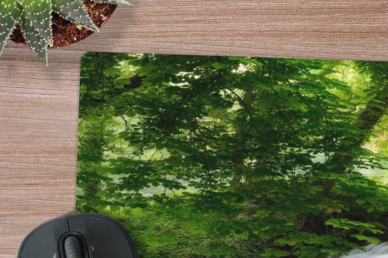 Sous-main 40x60 cm - Tapis de souris Cascade - Nature - Vert - Sous-main XL - Protection sous-main - Tapis de souris Ordinateur