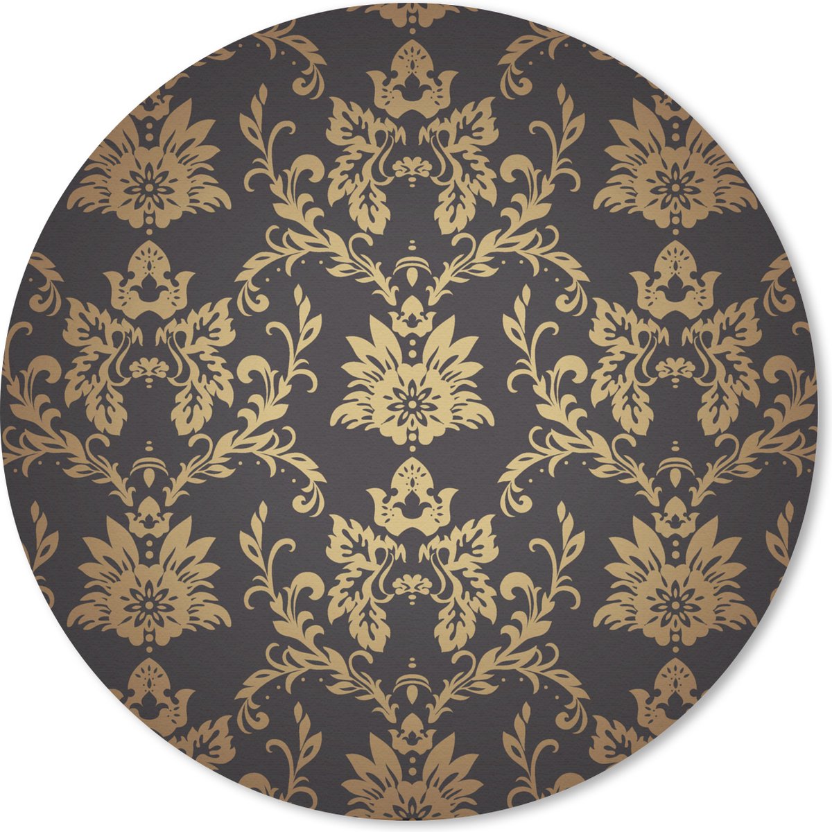 Muismat rond 50x50 cm - Mousepad Bloemen - Licht - Vintage - Ronde muismatten