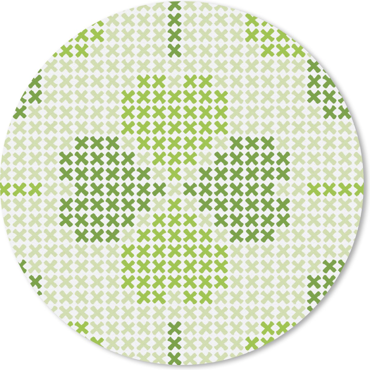 Muismat rond 20x20 cm - Mousepad Klaver - Patronen - Groen - Ronde muismatten