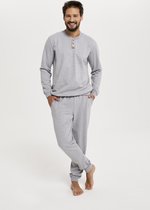 Italian Fashion | Lider | 100% katoenen | trainingspak voor heren | huispak | winter pyjama| grijze gemêleerde kleur XL
