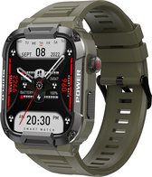 Valante Ultrax Smartwatch - Smartwatch Heren - Groen - 44 mm - Stappenteller - Hartslagmeter - Saturatiemeter - Bellen via Bluetooth