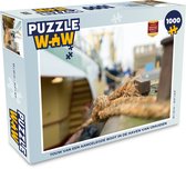 Puzzel Touw van een aangelegde boot in de haven van IJmuiden - Legpuzzel - Puzzel 1000 stukjes volwassenen