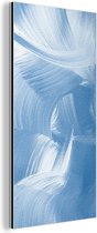 Wanddecoratie Metaal - Aluminium Schilderij Industrieel - Acrylverf - Blauw - Design - 20x40 cm - Dibond - Foto op aluminium - Industriële muurdecoratie - Voor de woonkamer/slaapkamer