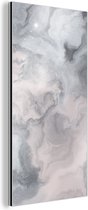 Wanddecoratie Metaal - Aluminium Schilderij Industrieel - Wolken - Abstract - Verf - 80x160 cm - Dibond - Foto op aluminium - Industriële muurdecoratie - Voor de woonkamer/slaapkamer