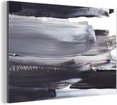 Wanddecoratie Metaal - Aluminium Schilderij Industrieel - Verf - Zwart - Design - 180x120 cm - Dibond - Foto op aluminium - Industriële muurdecoratie - Voor de woonkamer/slaapkamer