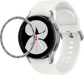 Strap-it Bezel ring snelheid - Randbeschermer geschikt voor Samsung Galaxy Watch 4 44mm - zilver