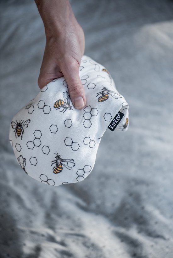 Losse hoes voor KipKep Woller - Woller Cover Eco Bee Special - ecru met bijtjes - biologisch katoen jersey — afbeelding 2