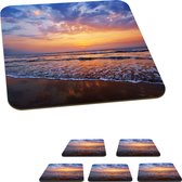 Sous-verres de verres - Mer - Soleil - Couleurs - 10x10 cm - Dessous de verre - 6 pièces