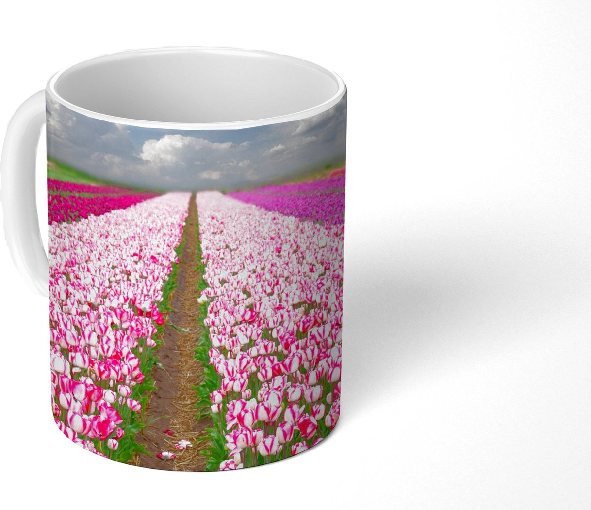 Mok - Koffiemok - Tulpen - Zon - Lente - Mokken - 350 ML - Beker - Koffiemokken - Theemok