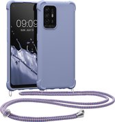 kwmobile telefoonhoesjegeschikt voor Oppo A94 (5G) - Hoesje van siliconen met telefoonkoord - In lavendel