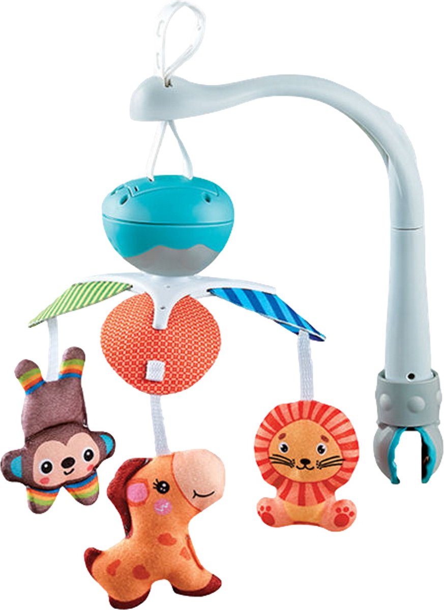 Eco Toys Muziekmobiel Baby - Dieren / Animals - Muziekmobiel Houder - Muziekdoosje voor Box, Ledikant of Campingbedje