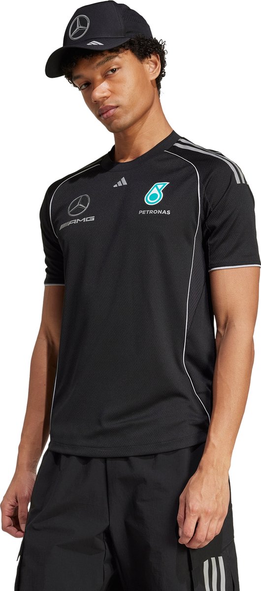 adidas Performance MERCEDES AMG PETRONAS FORMULA ONE TEAM MECHANICS SHIRT Heren Zwart
