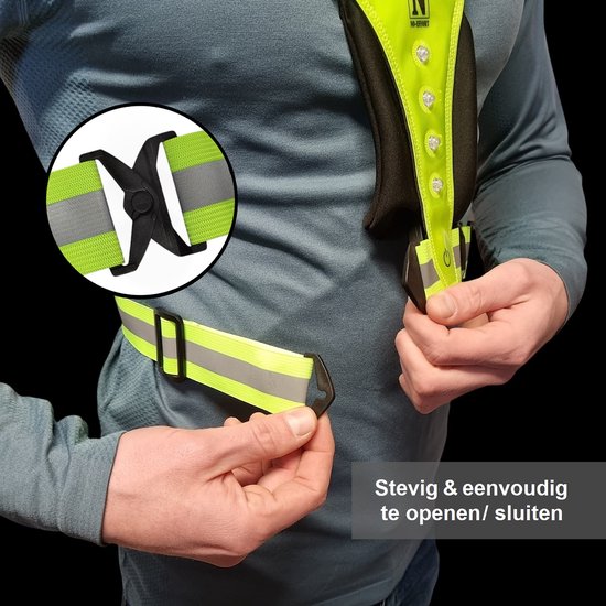 Gilet Réfléchissant Lumineux Yopqwie Pour Course à Pied Ou Cyclisme - Sécurité - Blanc