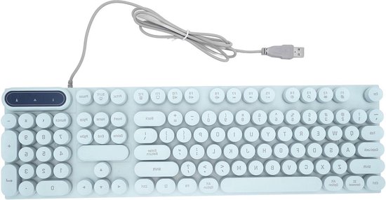 RisoPhy Gaming-toetsenbord, 104 toetsen, volledig metalen paneel, regenboog led-achtergrondverlichting, stil computertoetsenbord, polssteun, multimediatoetsen, anti-ghosting, waterdicht verlicht