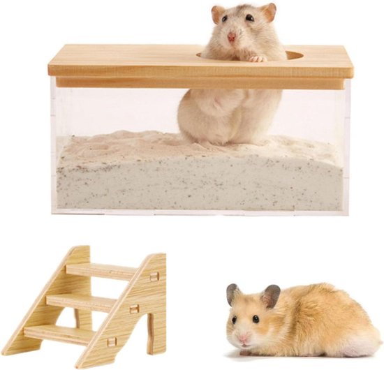Hamster Zandbad Bak | Doorzichtige Hamster Badkuip