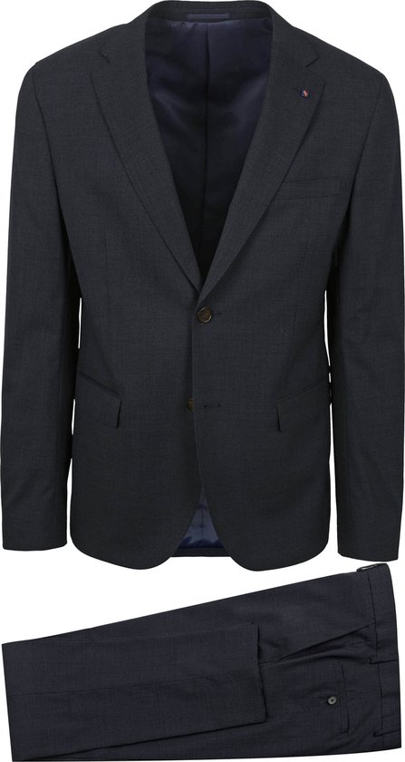 Costume Strato Pied De Poule Laine Marine - Taille 52 - Homme