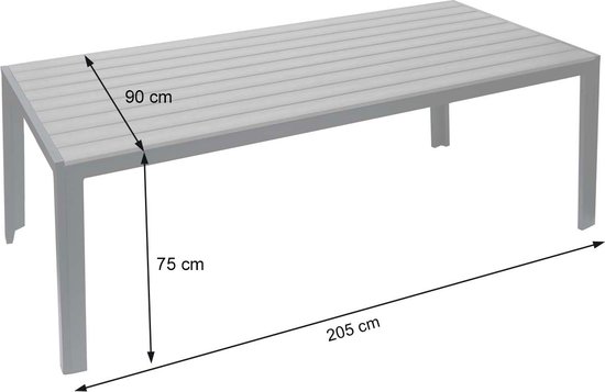 Amopatio Tuintafel, weerbestendig, 110 x 70 cm, WPC, balkontafel