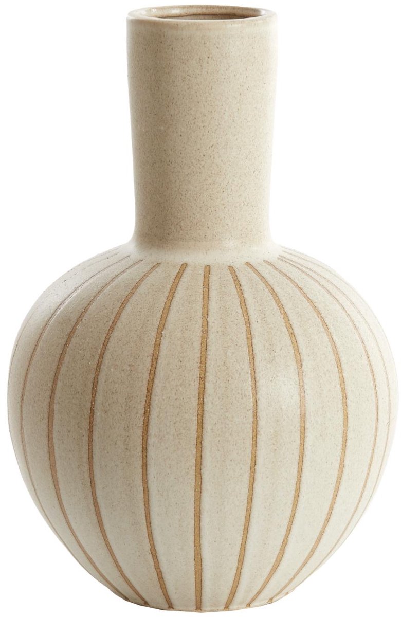 Light & Living Vaas Ulloa - Bruin - 28.5x28.5x42cm - Keramiek - Modern - Bloemenvaas - Woondecoratie - Decoratieve vaas voor woonkamer of slaapkamer