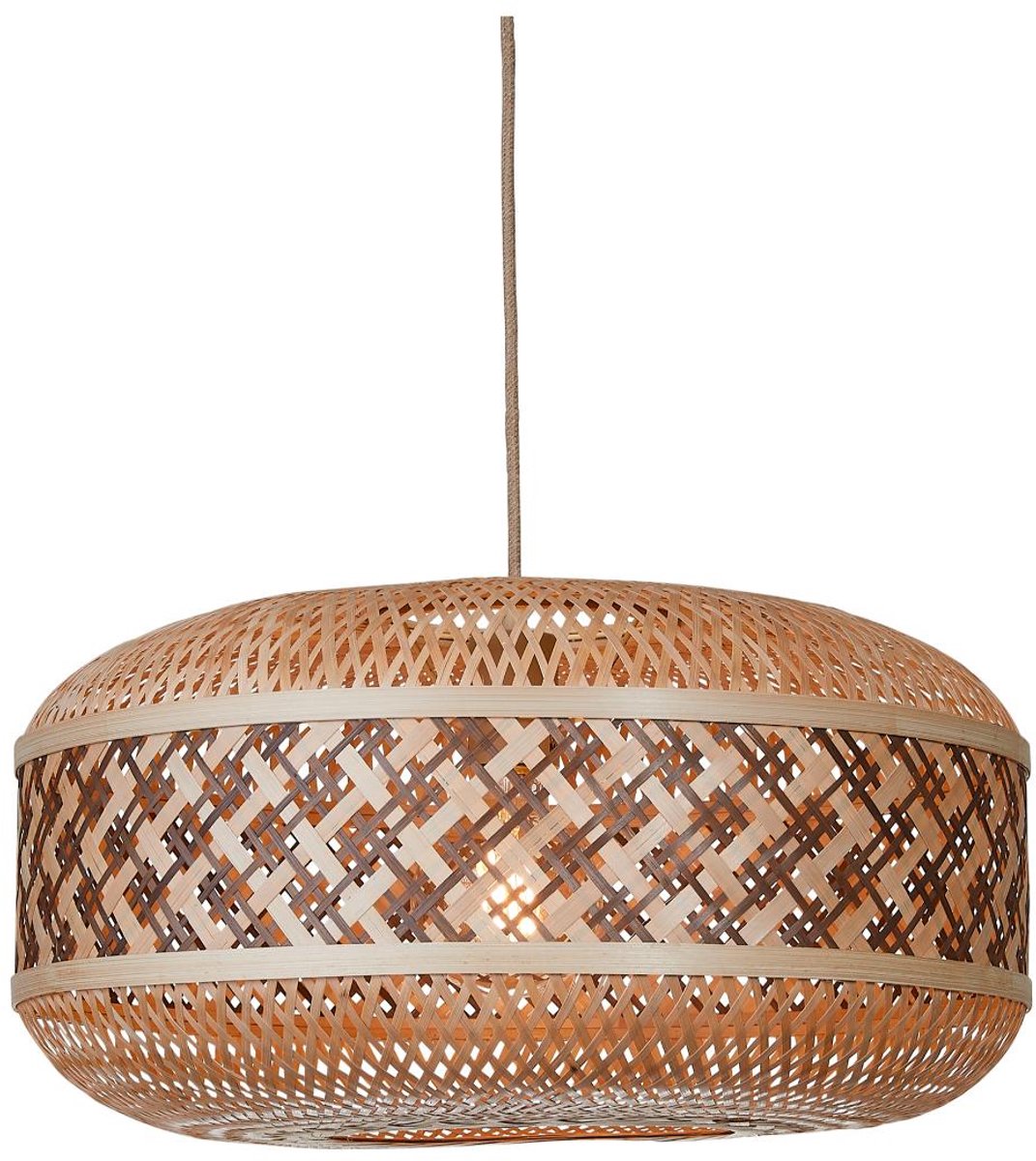 GOOD&MOJO Hanglamp Langkawi - Naturel - Ø50cm - Bohemian - Hanglampen Eetkamer, Slaapkamer, Woonkamer