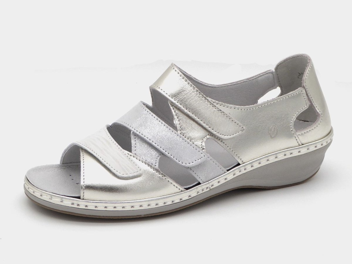 Suave Dames Sandaal - 0962TZM Zilvergrijs/Combi - Maat 40