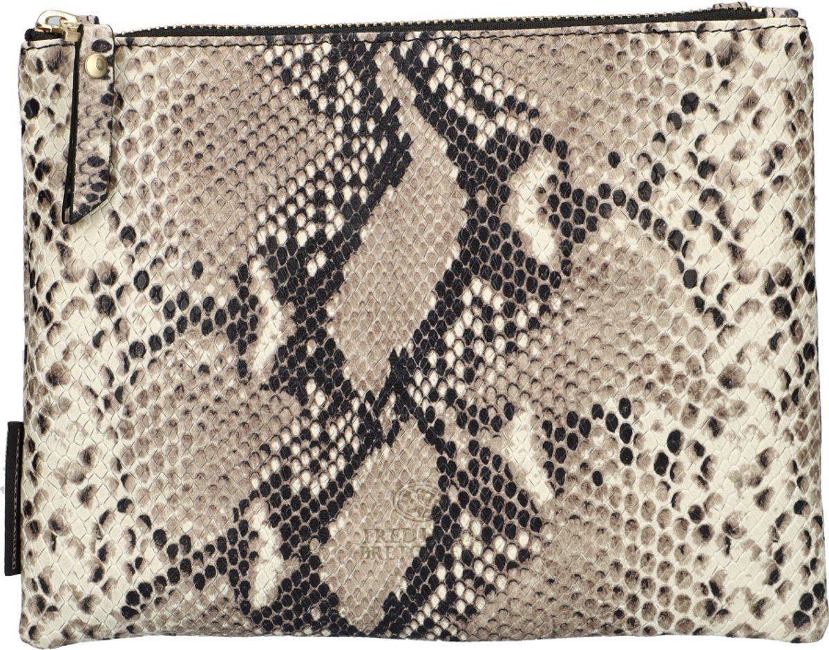 Fred de la Bretoniere Bregje Crossbody Python dames schoudertas - Bruin - Maat Geen