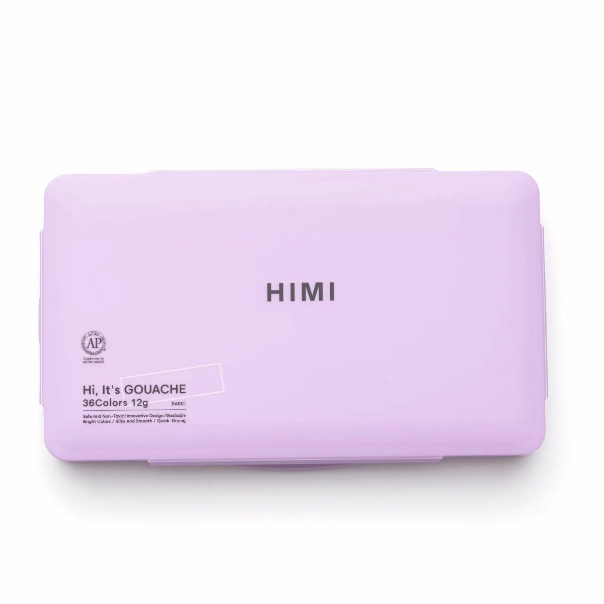 HIMI - Gouache - Twin split cups - set van 36 kleuren - 12g - 3 penselen - Lila — afbeelding 12