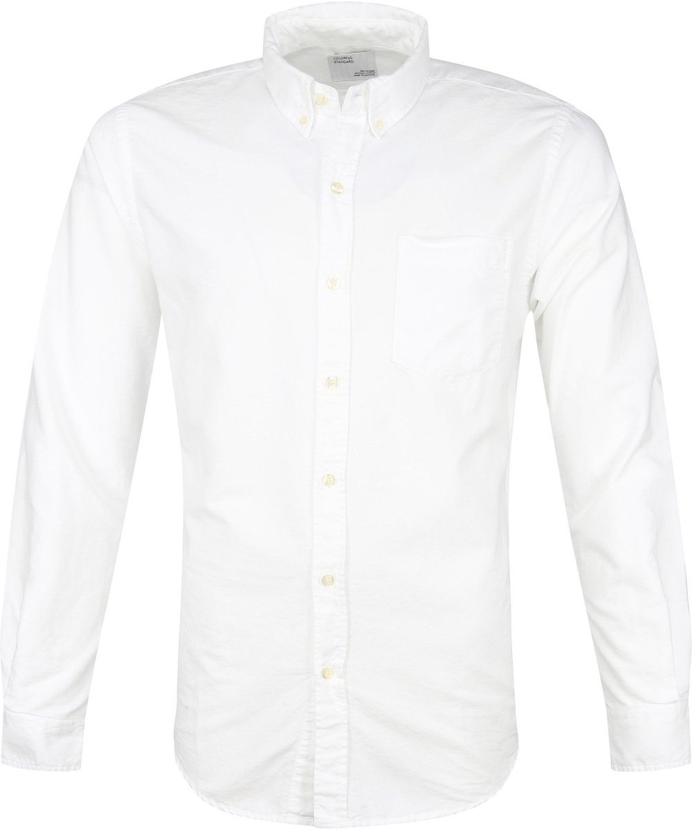 Colorful Standard Overhemd Wit - Maat XXL - Heren - Overhemden Casual