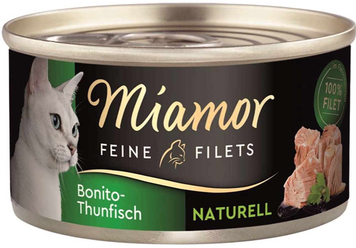 Miamor - Fijne filets naturel blik 24x80g - Bonito tonijn