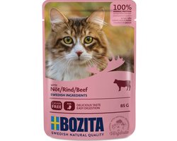 Bozita kattenbrokjes in saus 12x85g - met rundvlees