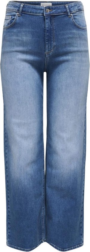 ONLY CARMAKOMA CARWILLY HW WIDE DNM REA12187 NOOS Dames Jeans - Medium Blue Denim