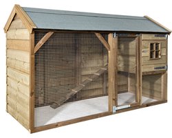 Wood Selections Konijnenhok Lola - Konijnenhok voor buiten - Konijnenren - Konijnenkooi - Nachthok konijn - Konijnenhuis - Dierenverblijf - Konijnen