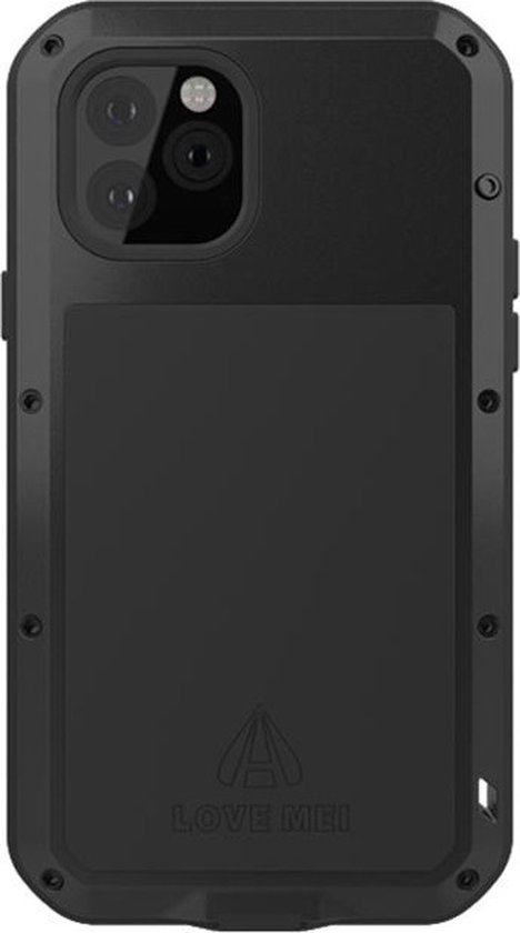 Coque Apple iPhone 11 Pro - Love Mei - Coque de protection extrême en métal - Zwart - Coque de téléphone portable - Coque de téléphone Convient pour Apple iPhone 11 Pro