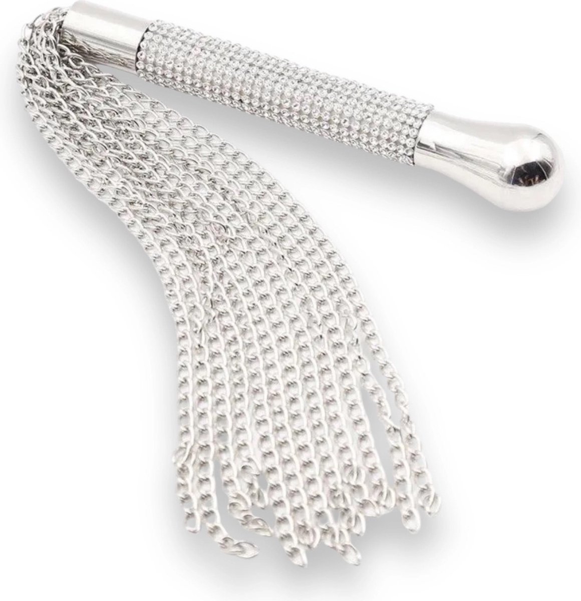 Zweep met diamanten en metalen haren