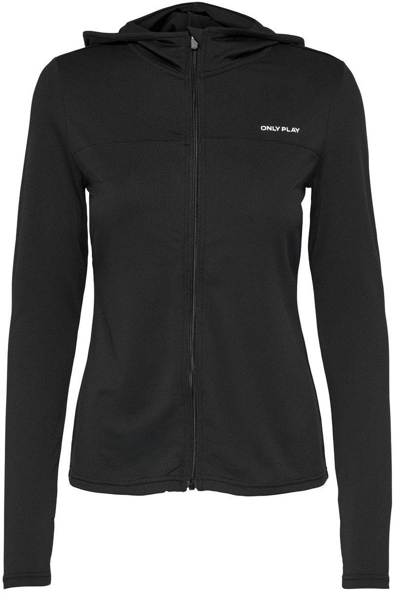 ONLY PLAY ONPMILA LIFE HOOD FZ LS TOP NOOS Dames Top - Black