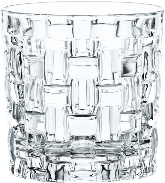 Verre à whisky Nachtmann Bossa Nova avec un motif tressé.