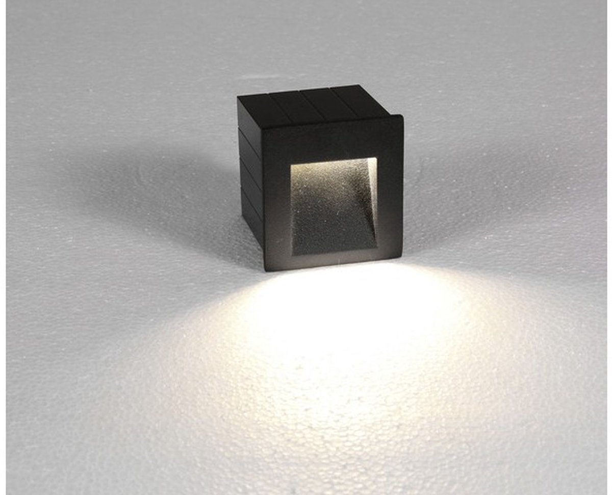Licht-Erlebnisse - Step - LED - Wandlamp - IP44 - 3000K - 310lm - van - Aluminium - in - Grafiet/Anthraziet