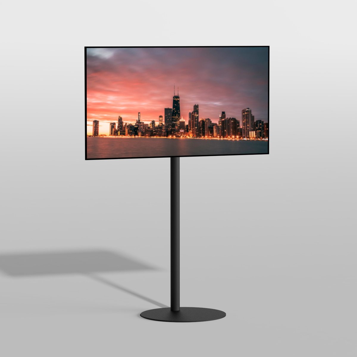 TV vloerstatief SPHERE 150 Design Tv standaard Trendy Zwart Staal 32-65” - MULTI FEED VESA 100x100 t/m 400x400