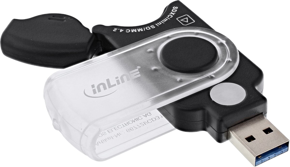 InLine® Mobile Card Reader USB 3.0, voor SD/SDHC/SDXC, microSD
