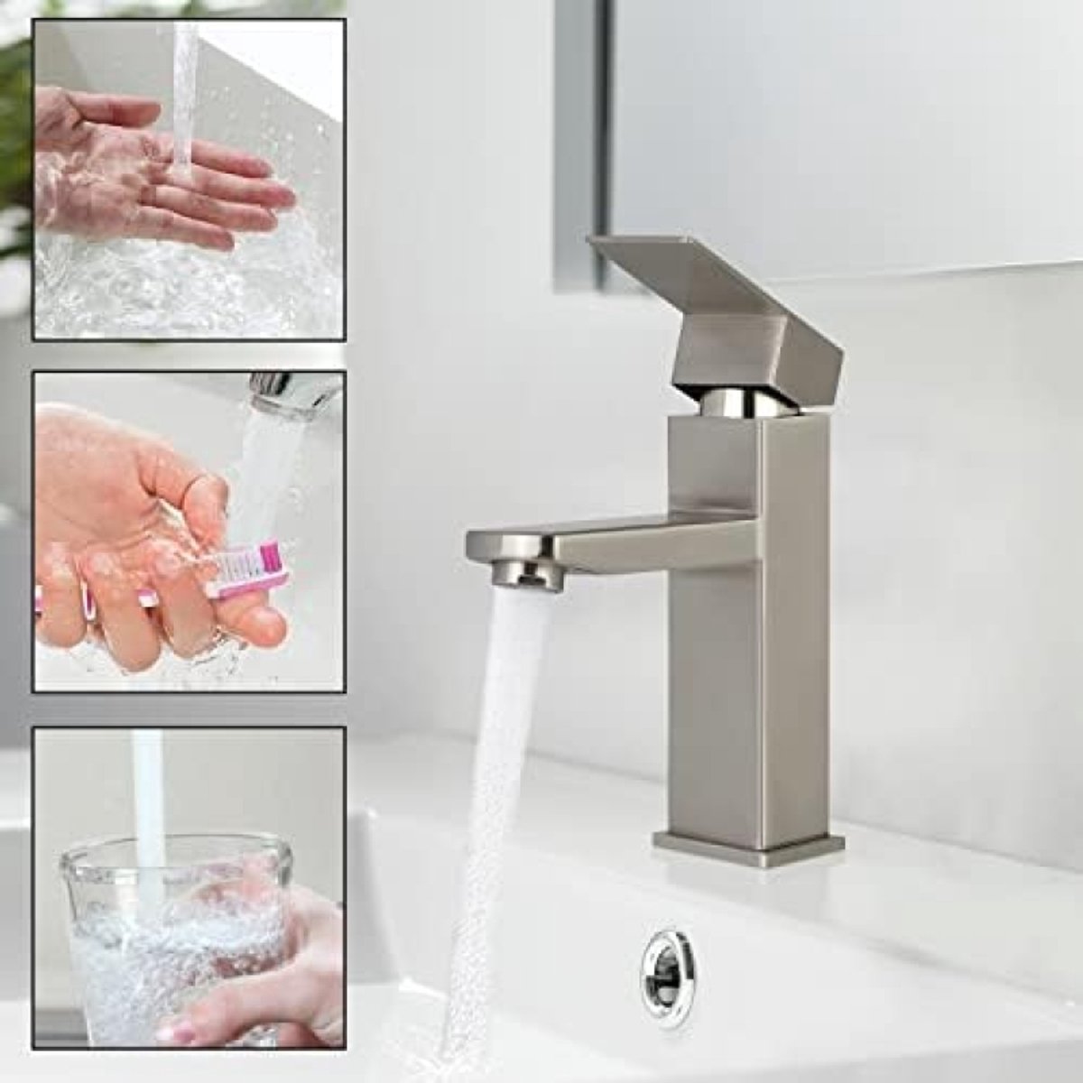 AURALUM PRO Wastafelkraan Infrarood Automatisch Zwart Messing