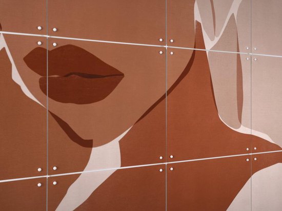 IXXI Sunday Mood, Sacrée Frangine - 100 x 140 cm - Support d'accrochage gratuit - Grande décoration murale et posters - Minimaliste, Abstrait, Graphisme