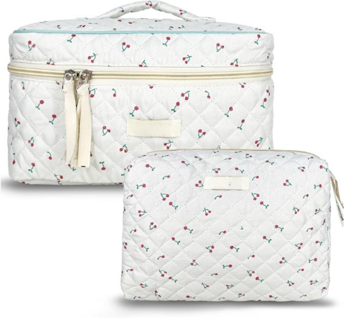 Beautycase voor Dames - Grote Make-uptas voor op Reis - Vernieuwde Katoenen Cosmeticatas - Makeup Bag Organizer voor Sierlijke en Efficiënte Organisatie