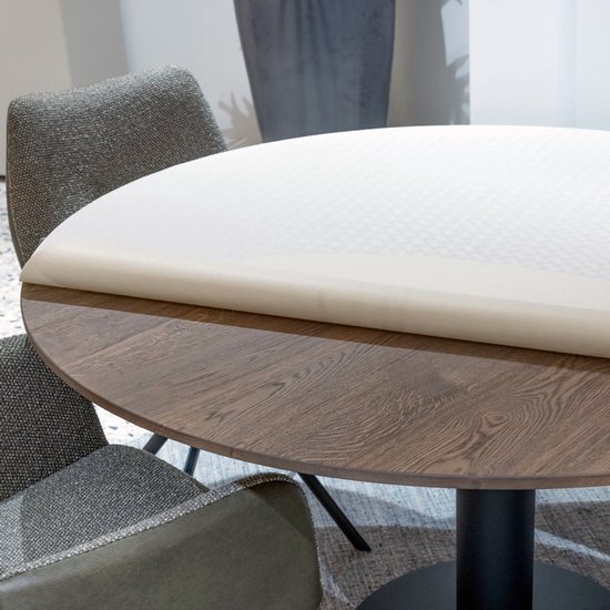 Protecttable - Protège Table Ronde Mousse PVC Ø120cm - Table Molton - Sous-nappe