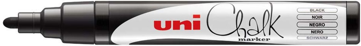 Krijtstift Uni-ball Chalk rond zwart | 1 stuk | 6 stuks