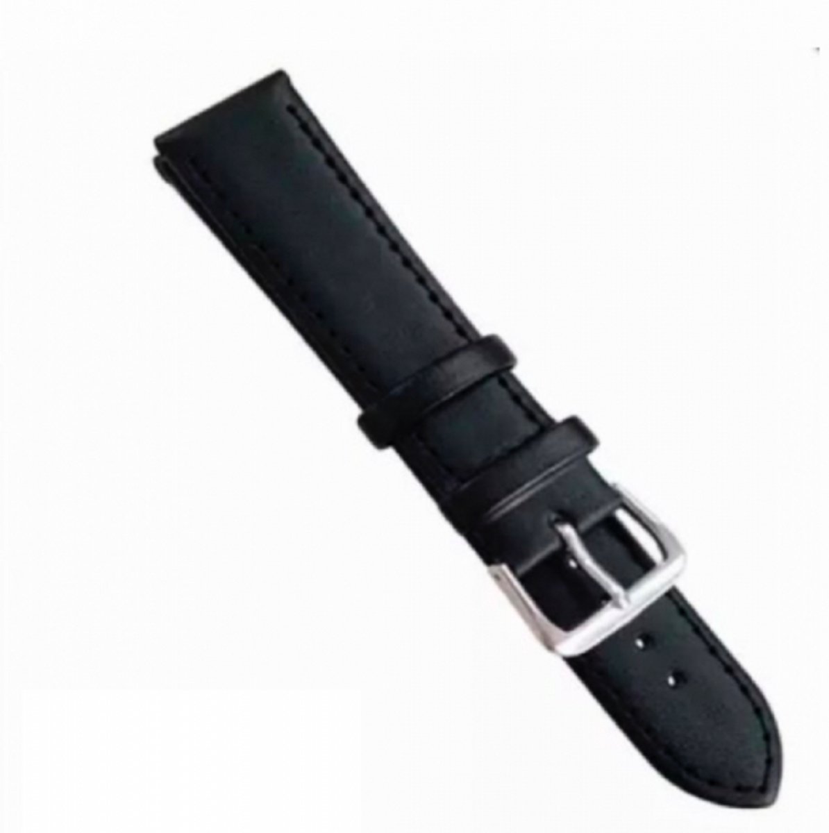 Horlogebandje-Zwart-Leer-18 mm - Charme Bijoux