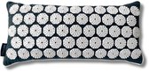 Flowee Spijkerkussen ECO - Grijs met wit - Vulling Boekweitkaf - 44x22 cm - Acupressuur - Acupunctuur - Shakti Massage - Let op: zonder spijkermat!